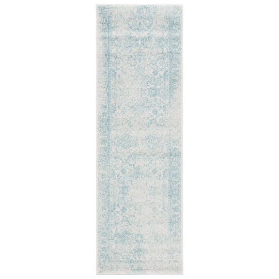 SAFAVIEH Adirondack Wyatt Traditional Distressed Runner Rug, Ivory/Light Blue, 2'6" x 16' - Transitional Modern Design, Ivory & Light Blue, Ideal for Living Room, Bedroom, Dining Space, Entryway, Hal