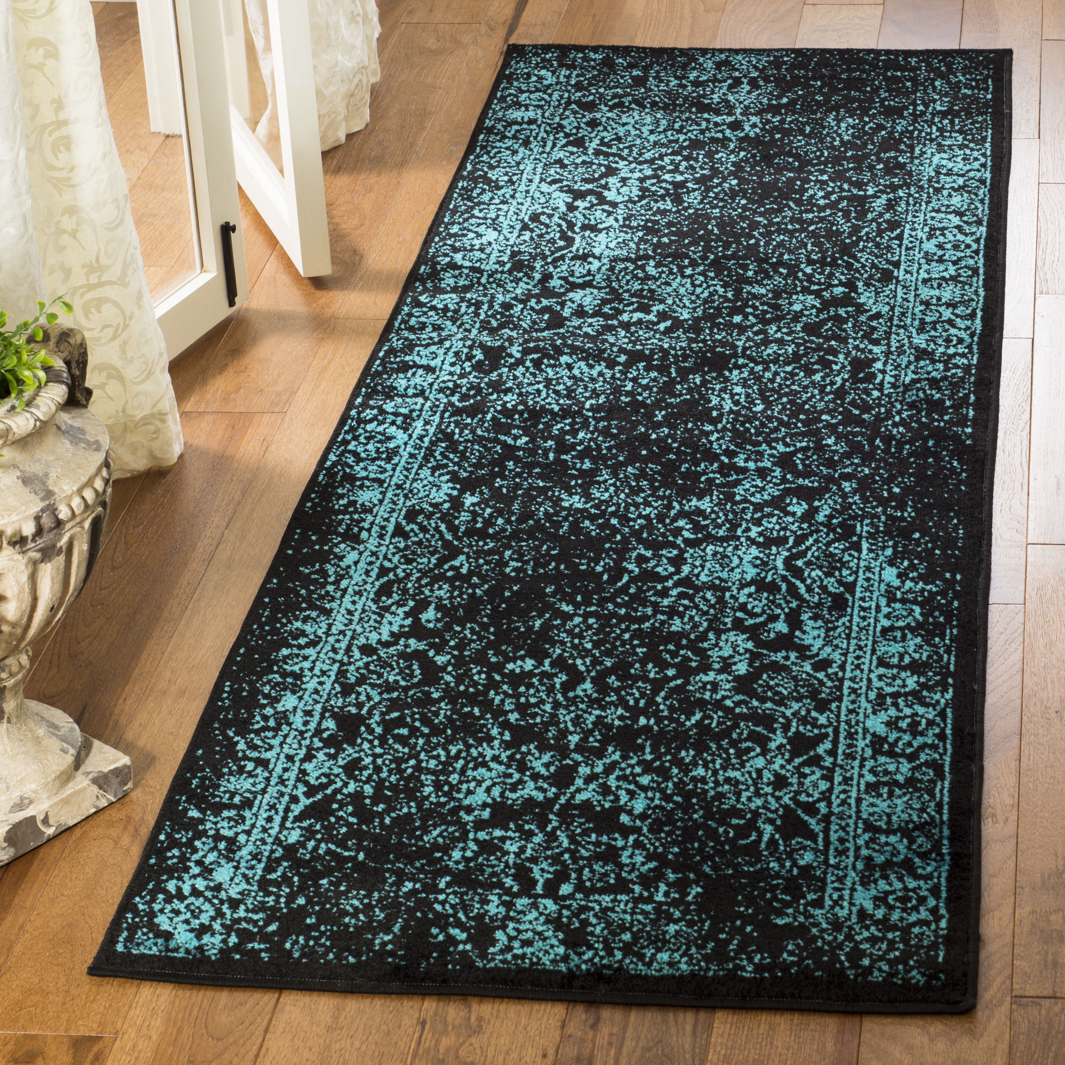 Black And Teal Rugnull