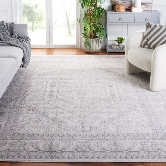 Safavieh Adirondack Xavier Oriental Area Rug, Ivory/Silver, 12' x 12' Square