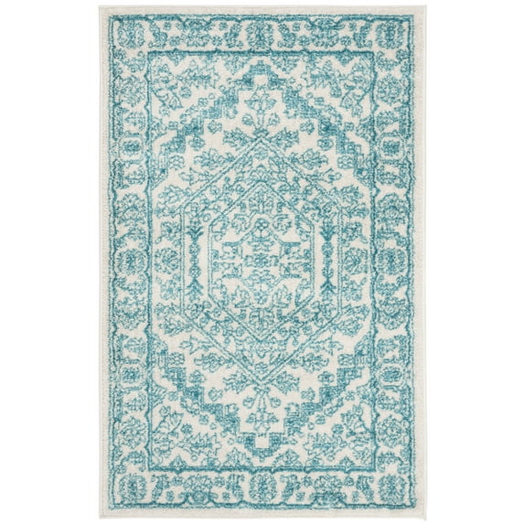 SAFAVIEH Adirondack Xavier Oriental Area Rug, Ivory/Teal, 3' x 5'