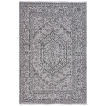 SAFAVIEH Adirondack Xavier Oriental Area Rug, Light Grey/Dark Grey, 4' x 6'