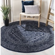 Safavieh Adirondack Xavier Oriental Area Rug, Navy/Ivory, 8' x 8' Round