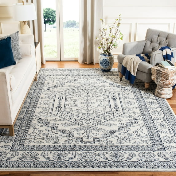 Safavieh Adirondack Xavier Oriental Area Rug, Ivory/Navy, 10' x 10' Square