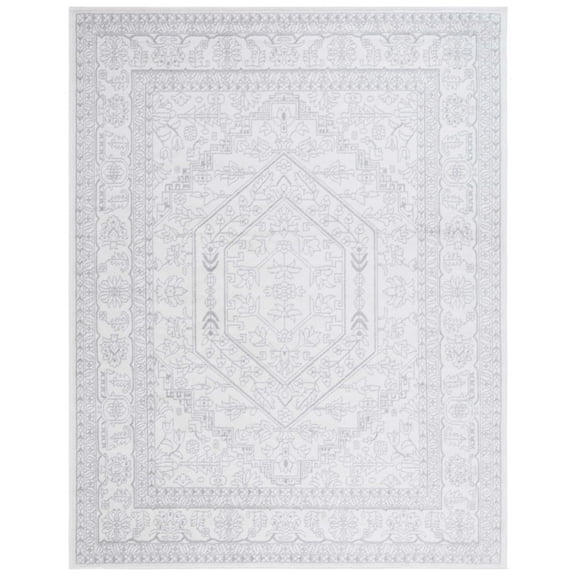 SAFAVIEH Adirondack Xavier Traditional Area Rug, Ivory/Silver, 9' x 12'