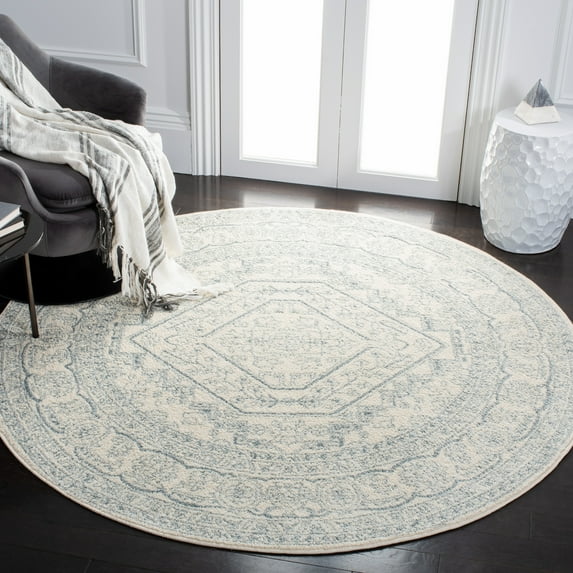 Safavieh Adirondack Xavier Oriental Area Rug, Ivory/Slate, 10' x 10' Round