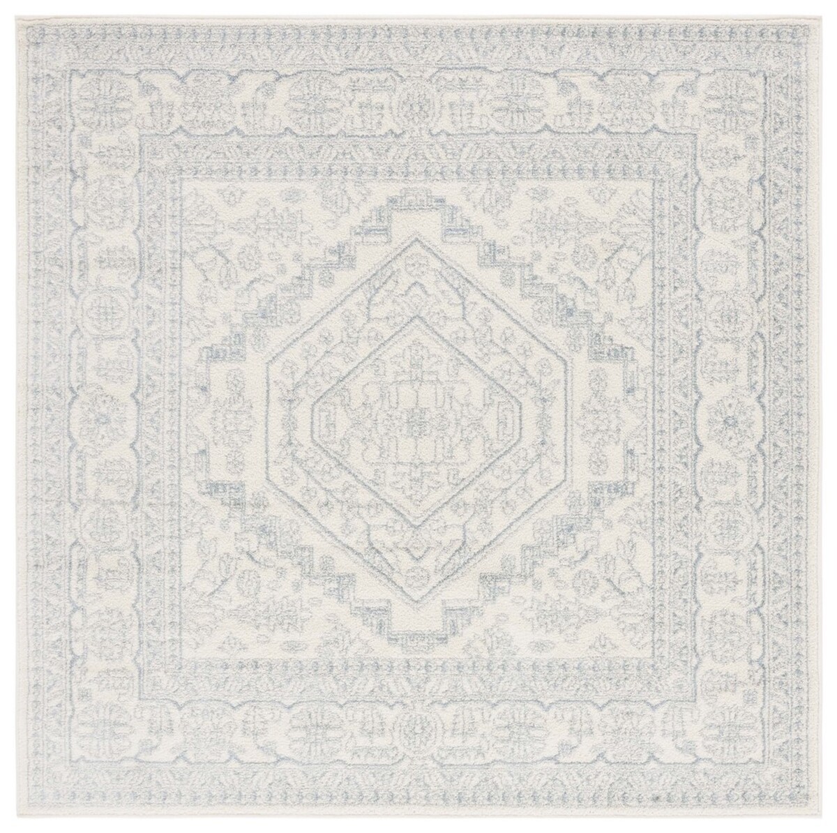 SAFAVIEH Adirondack Xavier Traditional Area Rug, Ivory/Slate, 4' x 4