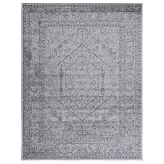 SAFAVIEH Adirondack Xavier Oriental Area Rug, Light Grey/Dark Grey, 11' x 15'