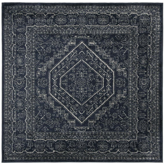SAFAVIEH Adirondack Xavier Oriental Area Rug, Navy/Ivory, 12' x 12' Square