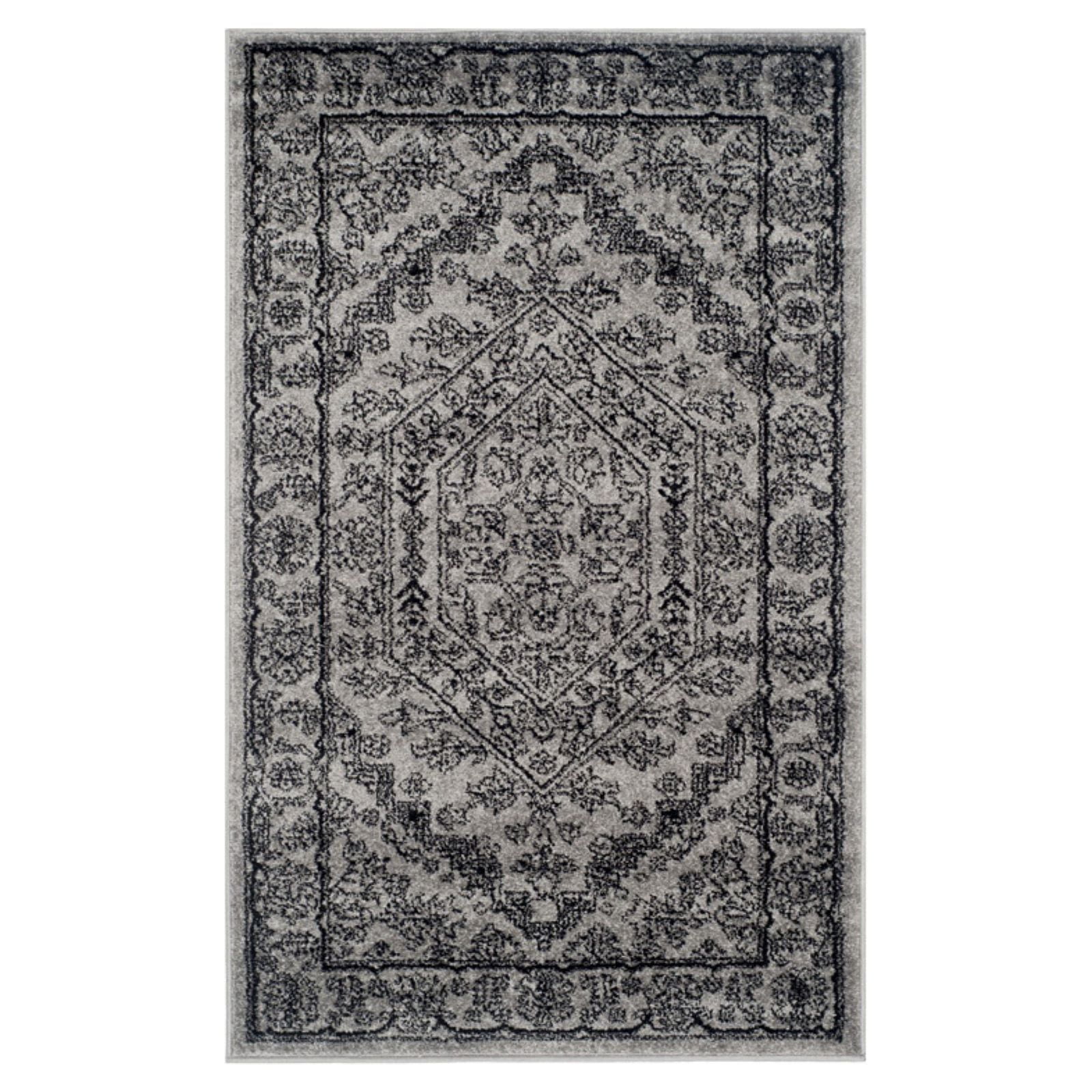 SAFAVIEH Adirondack Xavier Traditional Area Rug, Silver/Black, 12' x 18