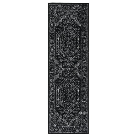 SAFAVIEH Adirondack Xavier Oriental Runner Rug, Black/Ivory, 2'6" x 10'