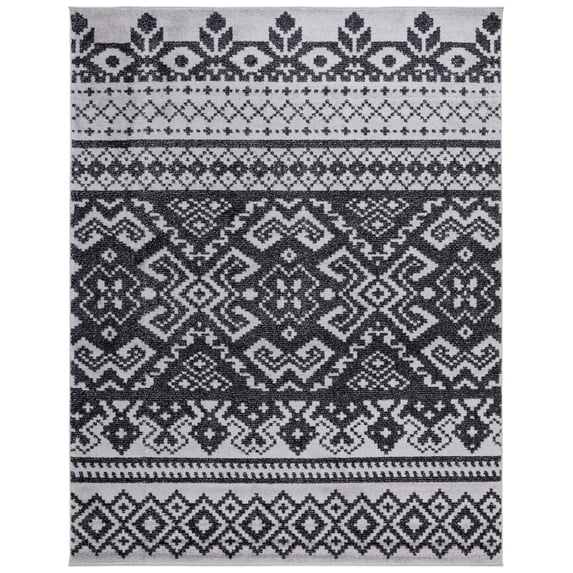 SAFAVIEH Adirondack Zachary Geometric Area Rug, Silver/Black, 8' x 10'