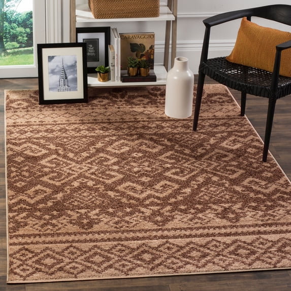 SAFAVIEH Adirondack Zachary Southwestern Area Rug, Camel/Chocolate, 10' x 14'