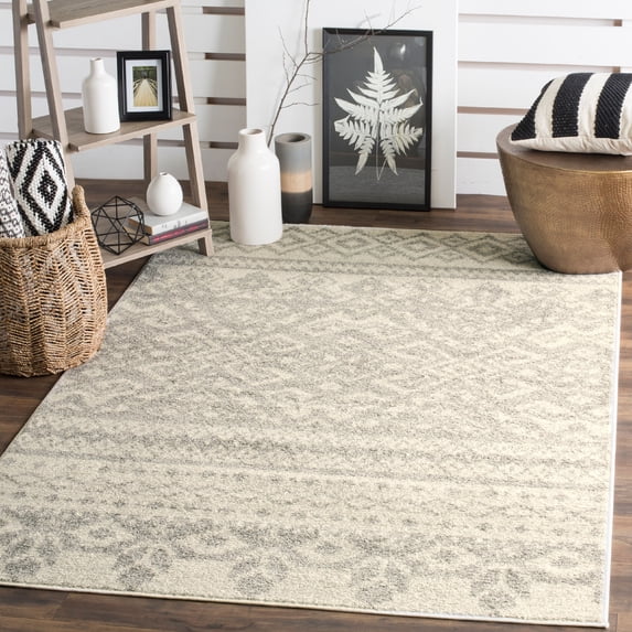 SAFAVIEH Adirondack Zachary Southwestern Area Rug, Ivory/Silver, 10' x 14'