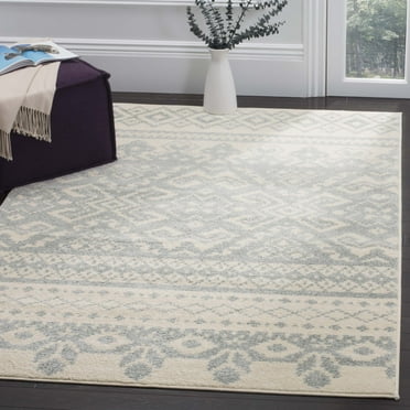 SAFAVIEH Adirondack Zachary Southwestern Area Rug, Ivory/Slate, 3' x 5'