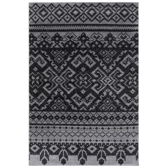 SAFAVIEH Adirondack Zachary Geometric Area Rug, Silver/Black, 6' x 9'