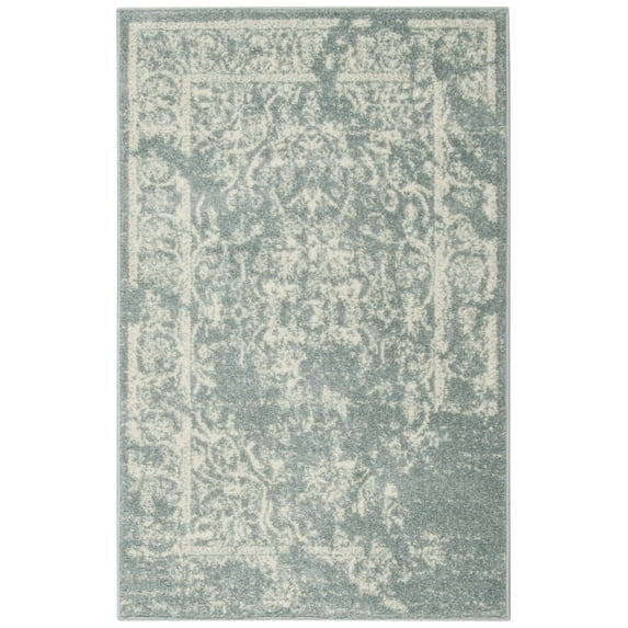 SAFAVIEH Adirondack Zoey Distressed Area Rug, Slate/Ivory, 2'6" x 4'