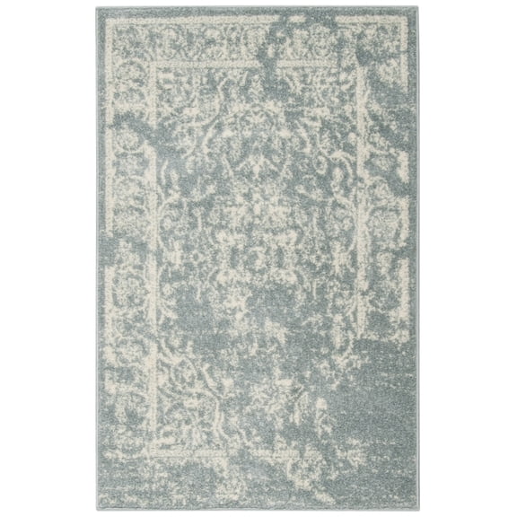 SAFAVIEH Adirondack Zoey Distressed Area Rug, Slate/Ivory, 2'6" x 4'