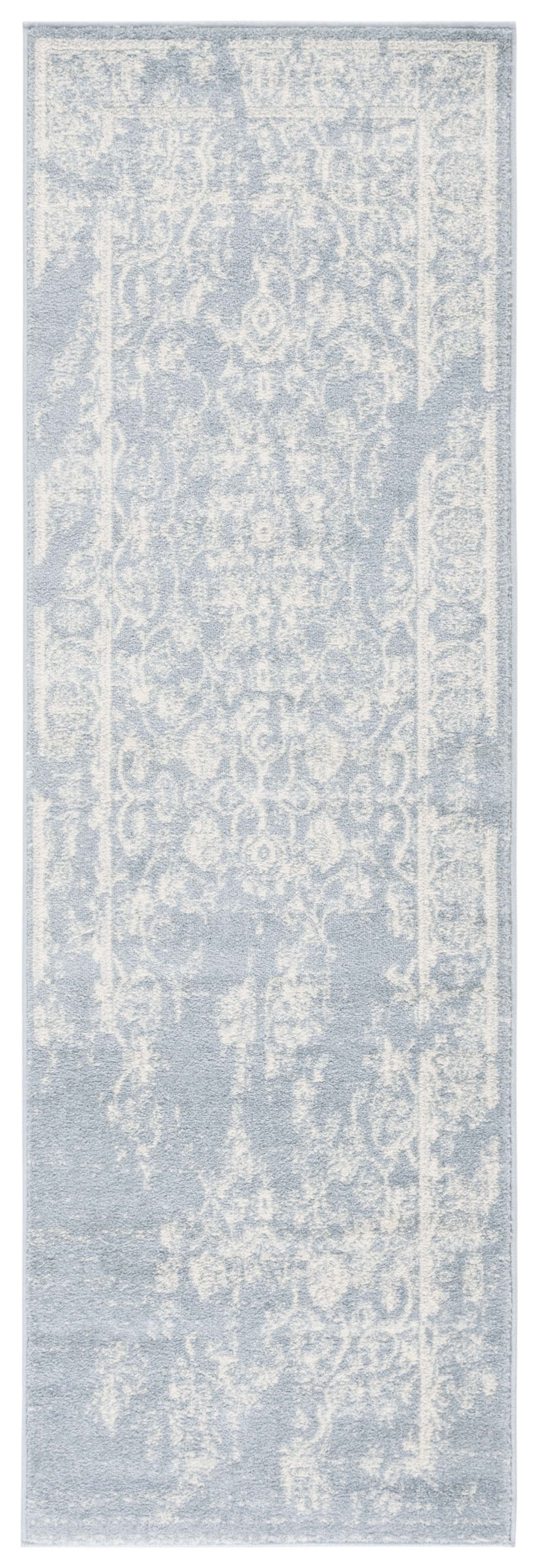 SAFAVIEH Adirondack Zoey Distressed Runner Rug, Slate/Ivory, 2'6" x 8'