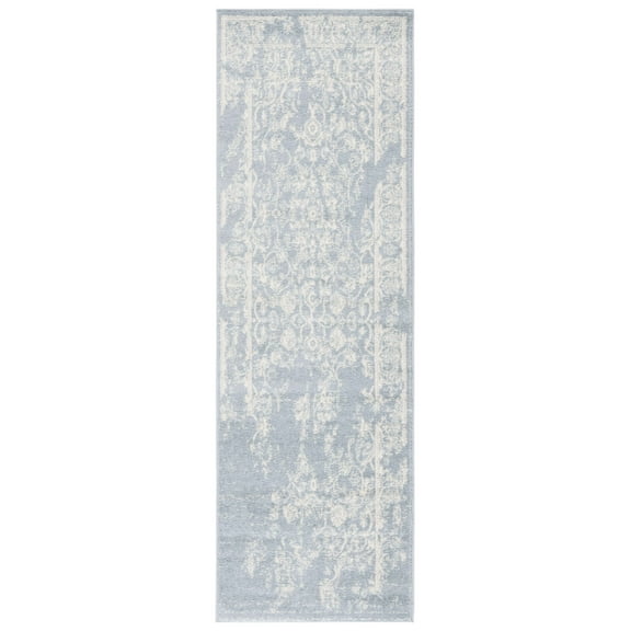 SAFAVIEH Adirondack Zoey Distressed Runner Rug, Slate/Ivory, 2'6" x 8'