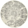 thumbnail image 1 of SAFAVIEH Adirondack Zoey Traditional Faded Area Rug, Ivory/Silver, 4' x 4' Round, 1 of 7