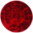 thumbnail image 1 of SAFAVIEH Adirondack Zoey Traditional Faded Area Rug, Red/Black, 4' x 4' Round, 1 of 7