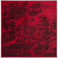 thumbnail image 1 of SAFAVIEH Adirondack Zoey Traditional Faded Area Rug, Red/Black, 6' x 6' Square, 1 of 6