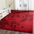 thumbnail image 1 of SAFAVIEH Adirondack Zoey Traditional Faded Area Rug, Red/Black, 9' x 12', 1 of 7