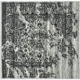 thumbnail image 1 of SAFAVIEH Adirondack Zoey Traditional Faded Area Rug, Silver/Black, 10' x 10' Square, 1 of 6