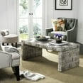 thumbnail image 1 of SAFAVIEH Adkin Coastal Checkered Rattan Coffee Table, White Wash, 1 of 8