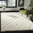 thumbnail image 1 of SAFAVIEH Adriana Anwar Geometric Shag Area Rug, Creme, 5'1" x 7'6", 1 of 8