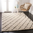 thumbnail image 1 of SAFAVIEH Adriana Anwar Geometric Shag Area Rug, Cream/Gray, 6' x 9', 1 of 10