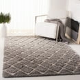 thumbnail image 1 of SAFAVIEH Adriana Anwar Geometric Shag Area Rug, Light Gray/Cream, 6'7" x 6'7" Square, 1 of 9