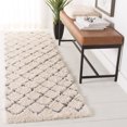 thumbnail image 1 of SAFAVIEH Adriana Anwar Geometric Shag Runner Rug, Cream/Gray, 2'3" x 8', 1 of 10