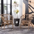 thumbnail image 1 of SAFAVIEH Adriana Solid Rattan Bucket Chair, Grey Wash, Set of 2, 1 of 7