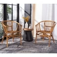 thumbnail image 1 of SAFAVIEH Adriana Solid Rattan Bucket Chair, Honey, Set of 2, 1 of 7