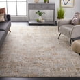 thumbnail image 1 of SAFAVIEH Adrianna Paul Abstract Polyester Area Rug, Blue/Gold, 6'7" x 6'7" Square, 1 of 6