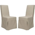 thumbnail image 1 of SAFAVIEH Adrianna Transitional Cotton Solid Dining Parsons Chair, Ecru (Set of 2), 1 of 7