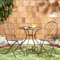 thumbnail image 1 of SAFAVIEH Adriel Outdoor Patio 3 Piece Bistro Set, Rustic Brown, 1 of 10
