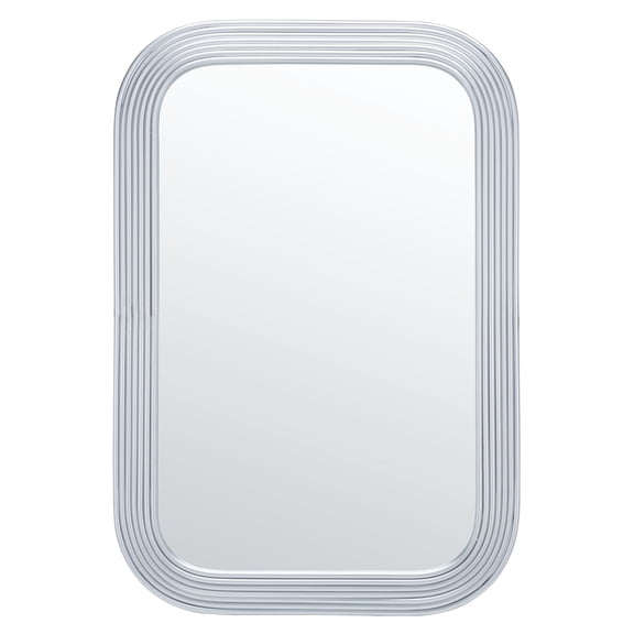 SAFAVIEH Ahna 24 in. x 36 in. Solid Framed Mirror, Silver