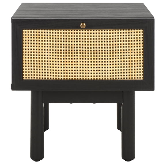 SAFAVIEH Aino Modern 1 Drawer Nightstand,Black