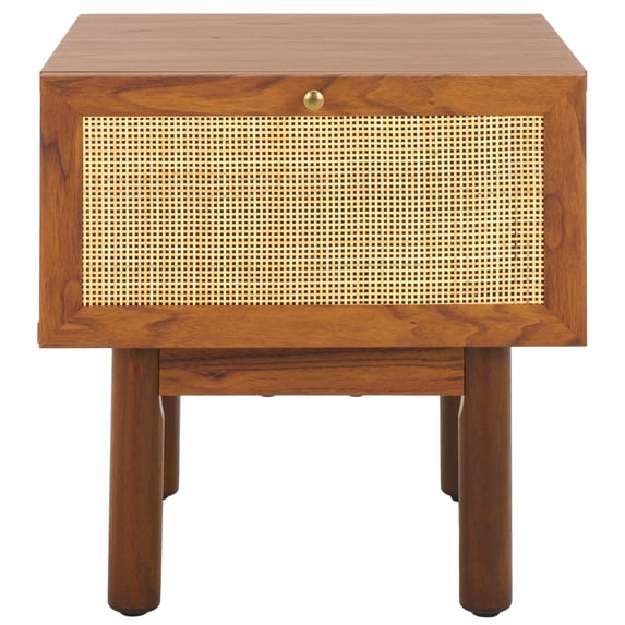 SAFAVIEH Aino Modern 1 Drawer Nightstand,Walnut