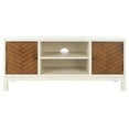 thumbnail image 1 of SAFAVIEH Ajana 2 Door 1 Shelf Media Stand, Distressed White /Honey Brown Doors (47.3 in. W x 15.8 in. D x 20 in. H), 1 of 7