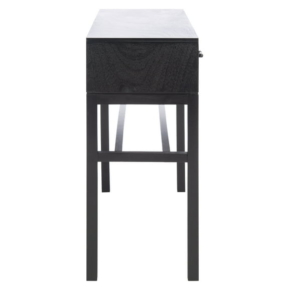 SAFAVIEH Ajana Modern 2 Drawer Console, Black/Griege