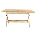 thumbnail image 1 of SAFAVIEH Akita Contemporary Modern Outdoor Patio Folding Table, Natural/White, 1 of 14