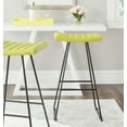thumbnail image 1 of SAFAVIEH Akito 30"H Mid-Century Bar Stool, Green/Black, Set of 2, 1 of 7