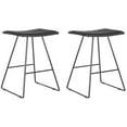 thumbnail image 1 of SAFAVIEH Akito Rectangle Backless Counter Stool, Black (Set of 2), 1 of 8