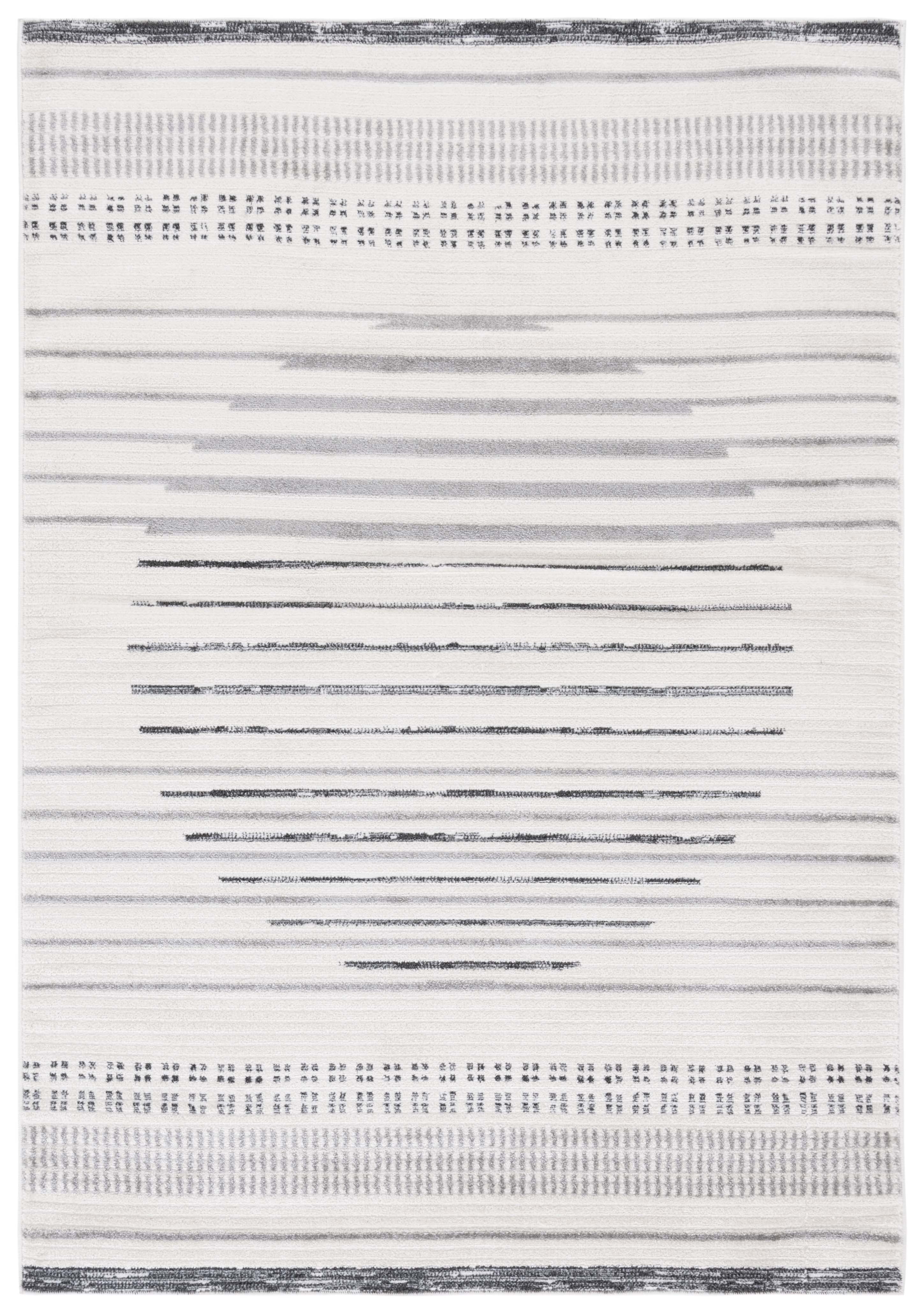 SAFAVIEH Alamo Arielle Geometric Area Rug, Ivory/Grey, 9' x 12'
