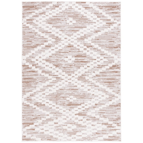 SAFAVIEH Alamo Burton Geometric Area Rug, Taupe/Ivory, 4' x 6'