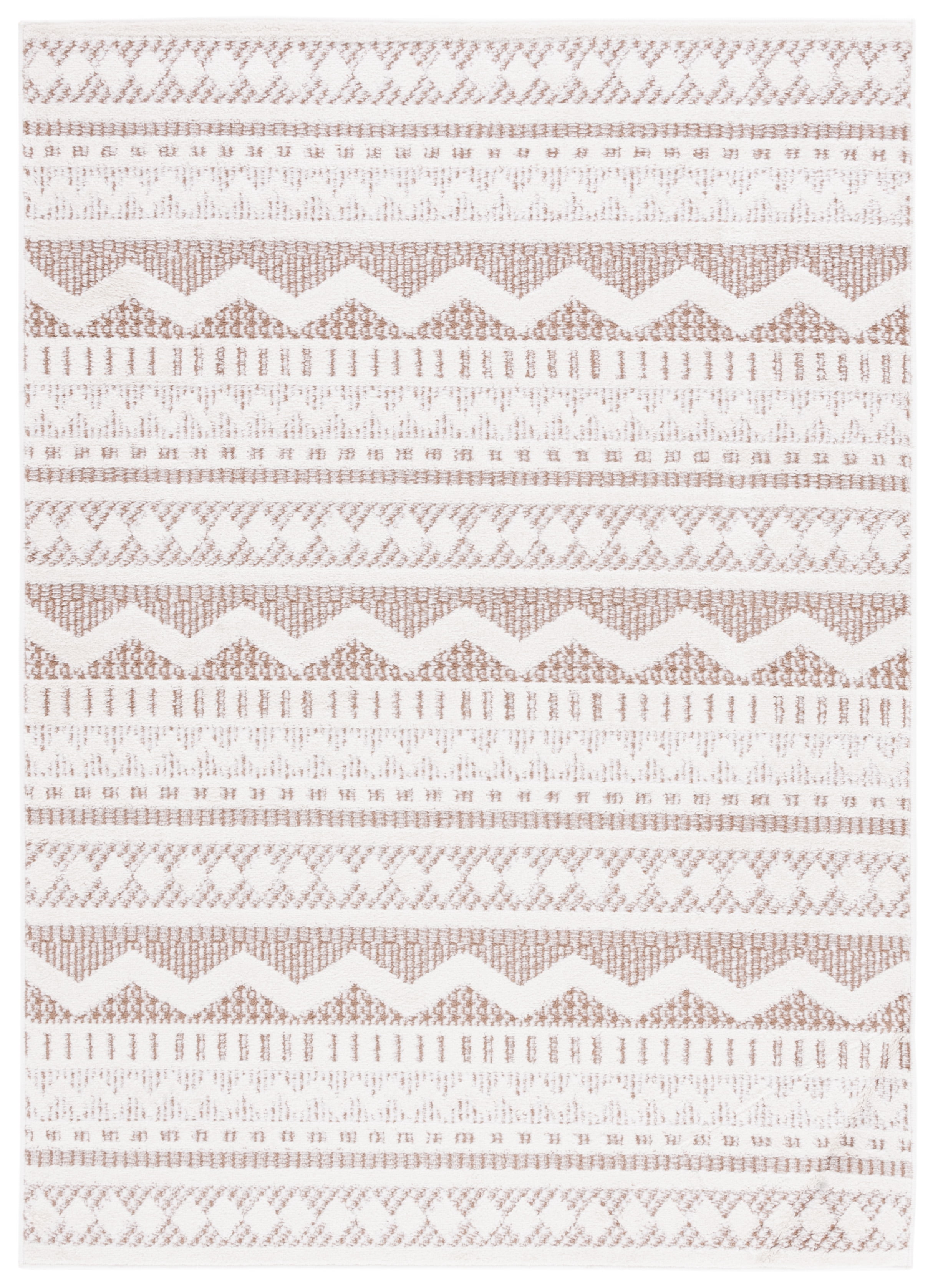 SAFAVIEH Alamo Curtis Geometric Area Rug, Taupe/Ivory, 8' x 10'