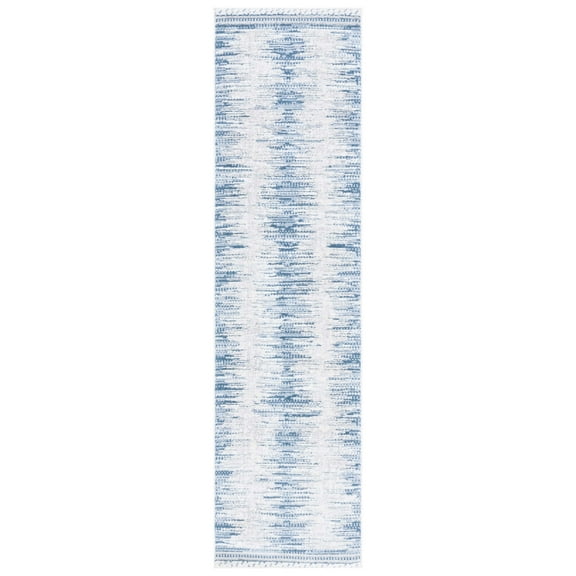 SAFAVIEH Alamo Keila Abstract Runner Rug, Grey/Blue, 2'2" x 8'
